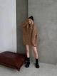 Вязаный свитер свободного кроя Оne size 42-48 Бежевый 1010 - изображение 3