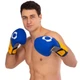 Перчатки для бокса боксерские перчатки Hard Touch Fighter 5242 10 унций Blue-Yellow - изображение 7