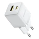Зарядний блок живлення Type-C+USB Baseus Palm 30 W 20 V 3 А білий - зображення 2