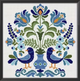 Набор для вышивания по нанесённой на канву схеме "Blue Bird". AIDA 11CT printed , 36*36 см - изображение 1