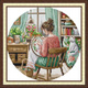Набор для вышивания по нанесённой на канву схеме "Embroidery Girl Cute Cartoon ".AIDA 14CT printed , 31*31 см - изображение 1