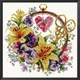 Набір для вишивання хрестиком "Basket of lilies".AIDA 11CT printed, 36*36 см - зображення 1