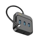 USB Ethernet адаптер 4 в 1 Type-C к USB 3.0 и RJ45 для подключения к сети и расширения портов черный - изображение 4