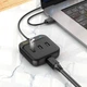 USB Ethernet адаптер 4 в 1 Type-C к USB 3.0 и RJ45 для подключения к сети и расширения портов черный - изображение 7