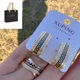 Набор украшений Xuping Греческий орнамент Меандр 2 в 1 (кольцо, серьги) 18K 77-567 - изображение 2