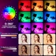 Накамерне відеосвітло LED RGB для селфі та стриму з 80 світлодіодами акумулятор 1800 мАг 3000-6500K - зображення 3