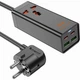 Сетевой фильтр Hoco AC10A с USB Type-C для зарядки ноутбуков и смартфонов мощность 2500W черный 1.5 м - изображение 1