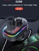 FM трансмиттер модулятор C12 с Bluetooth 5.0 Автомобильная двойная USB зарядка Черный - изображение 4