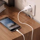 Зарядний пристрій Hoco N8 2 порту USB 2.4A для телефонів планшетів навушників швидке безпечне заряджання біле - зображення 5