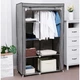 Складной тканевый шкаф для хранения одежды с полками Storage Wardrobe 68110 Серый - изображение 1