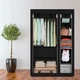 Складаний тканинний шафа для зберігання одягу з полицями Storage Wardrobe 68110 Чорний - зображення 1