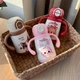 Термос - поильник с ручками для напитков 350 мл Jam Bear Diller, розовый - изображение 8