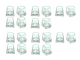 Накаблучники для бальных танцев Contour 13×13 мм, 10 пар - изображение 1
