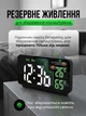 Часы настольные электронные цифровые смарт сетевые с будильником LED USB электронный будильник с дисплеем яркой индикацией отображением времени температуры влажности формат 12/24 часа автоматическая регулировка яркости день недели гигрометр VST - изображение 2