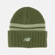 Зеленая шапка New Balance Striped Knit Hat (LAH01053DEK) - изображение 1