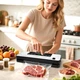 Вакууматор бытовой для продуктов питания Vacuum Sealer 120W вакуумный упаковщик + 10 пакетов (384VC) - изображение 3