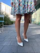 Туфли женские Comer весна-осень, белые, на тонком каблуке 8 см AX-116 5461 39 - изображение 6