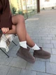 Угги женские зимние Stilli короткие, натуральная замша, на меху, шоколадные 6145 40 - изображение 2