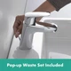Змішувач HANSGROHE Logis 70 для умивальника з донним клапаном Push-Open (71070000) - зображення 4