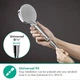 Ручний душ hansgrohe Vernis Blend 100 Vario EcoSmart Chrome (26340000) - изображение 4