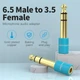 Перехідник Vention HiFi 6.35 mm / 6.5 mm штекер to 3.5 mm роз'єм аудіо адаптер Blue (VAB-S01-L) - зображення 2