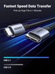 Дата кабель UGREEN Micro B - USB C для жесткого диска 2 м Gray (US565) - изображение 4