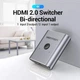 Світч Vention HDMI Switch Bi-Direction 4K HDMI Splitter v2.0 2 x 1/1 x 2 UHD 3D 1080P Gray (AFUH0) - зображення 7
