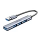 Многопортовый адаптер Vention USB 3.0 хаб нUSB 3.0 + 3x USB 2.0 0.15м 4 в 1 5 Гбит/с Gray (CKOHB) - изображение 1