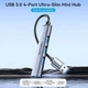 Многопортовый адаптер Vention USB 3.0 хаб нUSB 3.0 + 3x USB 2.0 0.15м 4 в 1 5 Гбит/с Gray (CKOHB) - изображение 2