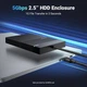 Зовнішній корпус Ugreen кишеня для жорсткого диска 2.5" SATA to USB 3.0 7 mm 9.5 mm 0.3 м Black (CM471) - зображення 2