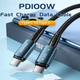 Кабель зарядный ESSAGER USB Type-C to USB Type-C 100 W Charging Data Cable 0.5 м Black (EXCTT1-CGB01) - изображение 8