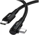 Кабель зарядний ESSAGER USB Type-C to USB Type-C 5 А 100 W кутовий 1 м Black (ES-X16) - зображення 1