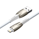 Кабель зарядный Lightning Baseus Glimmer Series Fast Charge USB - Lightning 1м White (CADH000202) - изображение 2