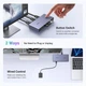 KVM-переключатель Ugreen с 4 портами USB 3.0 3 USB-A + 1 USB-C HDMI 8K Grey (CM692) - изображение 7