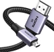 Переходник кабель UGREEN Micro HDMI-HDMI 2.1 Aluminum Shell Braided 48Gbps Ultra High Speed 2м Black (HD164) - изображение 1