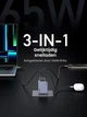 Зарядний пристрій мережевий Ugreen Nexode Pro 65 W GaN Charger Mini USB C з 3 портами Grey (X755) - зображення 4