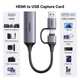 Карта видеозахвата Ugreen Full HD 1080P 60FPS Capture Card HDMI to USB A/Type C (CM716) - изображение 3