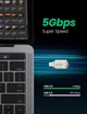 Картридер UGREEN USB C пристрій читання карт Micro SD Тип C TF Silver (CM331) - зображення 3