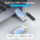 Перехідник-адаптер Vention USB Male to Type-C Female OTG Adapter 10 Гбіт/с USB 3.1 15 W Grey (CUAH0) - зображення 6