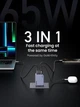 Мережевий зарядний пристрій UGREEN Nexode Pro 65 W 3-Port GaN Mini Fast Charger Space Gray (X755) - зображення 5