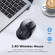 Беспроводная оптическая мышь UGREEN 2.4G Ergonomic Wireless Black (M511) - изображение 3