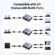 Мережевий спліттер розгалужувач RJ45 Ugreen 1 to 2 Ethernet Splitter 1000Mbps Grey (NW301) - зображення 4