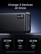 Внешний аккумулятор повербанк UGREEN Power Bank, 20000mAh 22.5W Portable Charger USB C Input & Out Black (PB312) - изображение 3