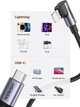 Кабель зарядный UGREEN USB-C to Lightning MFi с углом 90 градусов 1.5 м Black (US305) - изображение 6