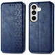 Чехол Deexe Rhombus Wallet для Samsung Galaxy S26 - Blue - изображение 1