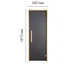 Дверь для бани и сауны Tesli Lux Graphite Sateen 1900x700 мм - изображение 3