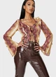 Сорочка Missguided TW631866 38 жовто-рожевий змія - изображение 1