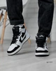Кросівки чоловічі NK Jordan Retro 1 Hight 41 (26 см) White Black (арт 1314) - зображення 4