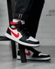 Кросівки чоловічі NK Jordan Retro 1 Hight 42 (26.5 см) Black White Red (арт 1316) - изображение 6