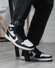 Кросівки чоловічі NK Jordan Retro 1 Hight 43 (27 см) Black White (арт 1313) - зображення 6
